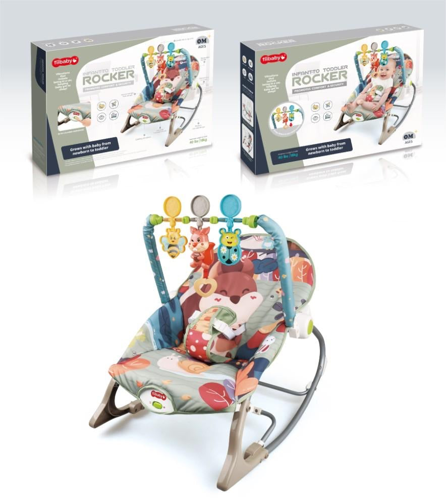 Silla vibradora y mecedora con toldillo
