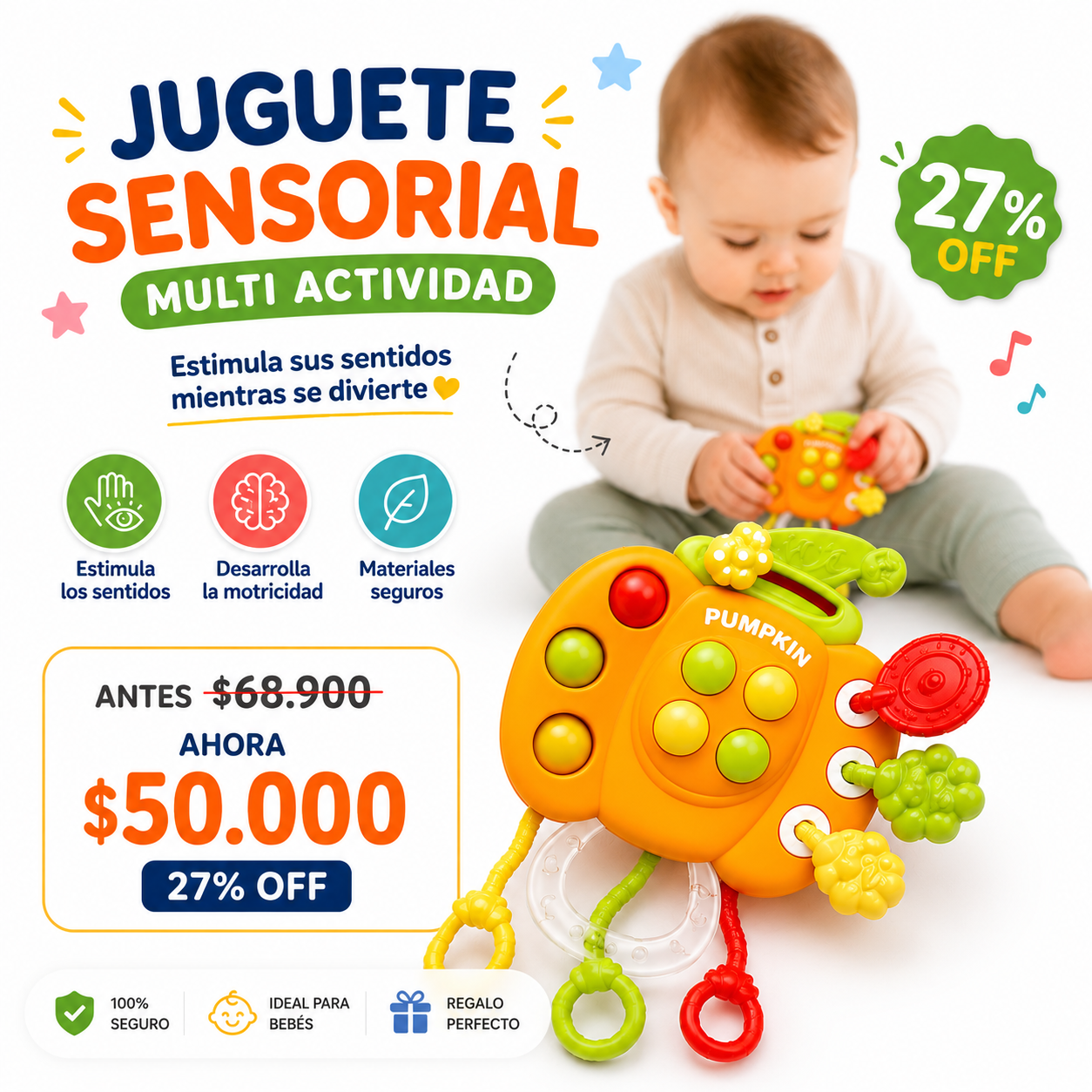 Juguete sensorial para bebé