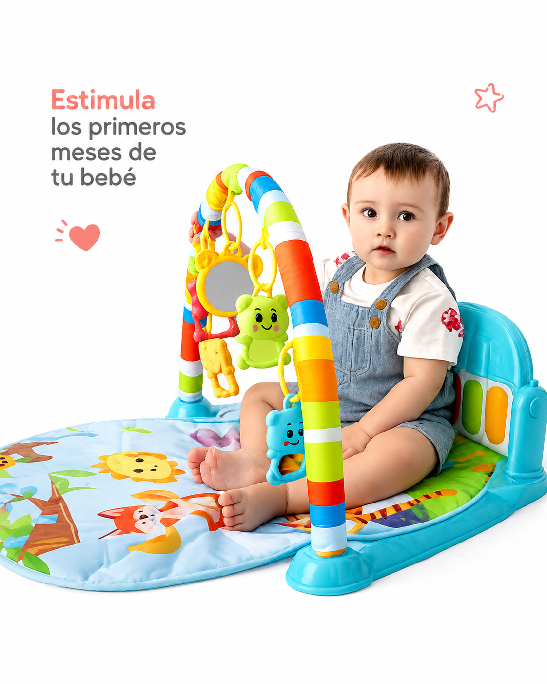 Gimnasio sensorial con piano 2 en 1 + Tapete de agua GRATIS 🎁