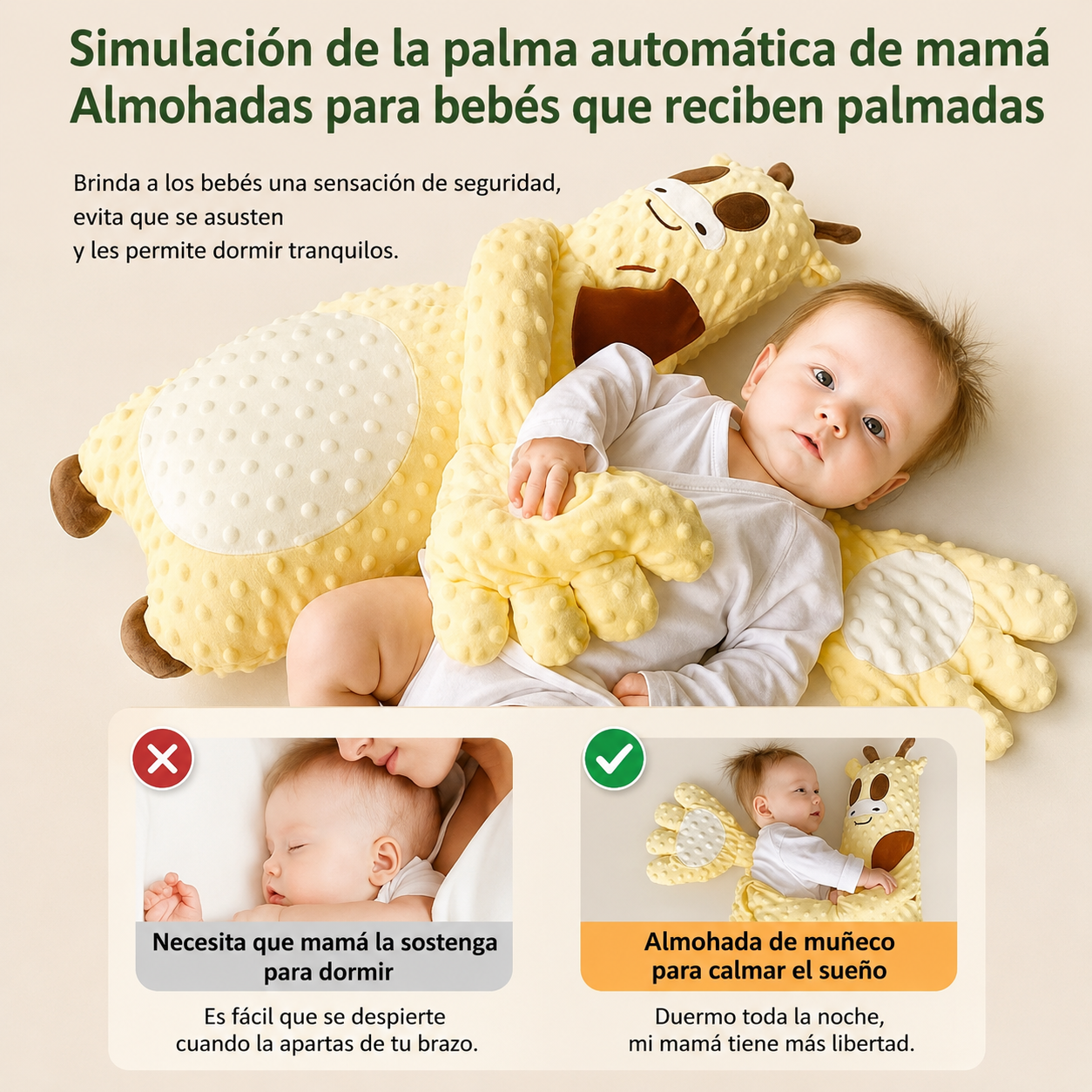 Almohada automática de palmaditas para dormir