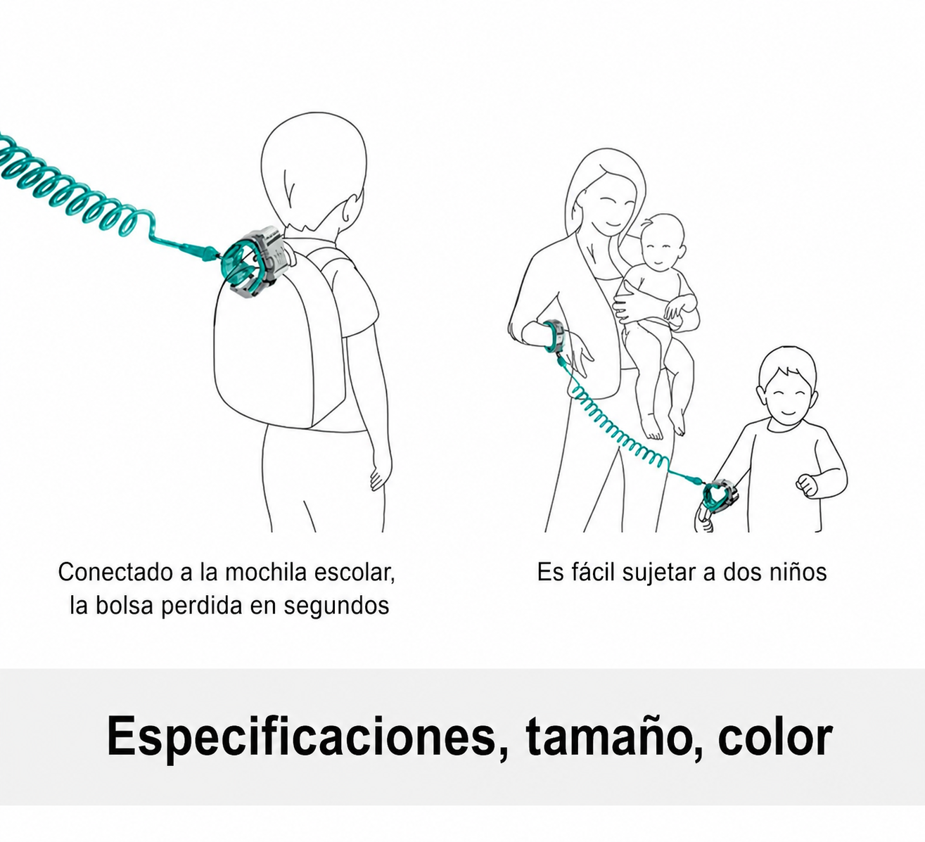 Arnés muñequera anti pérdida para niño