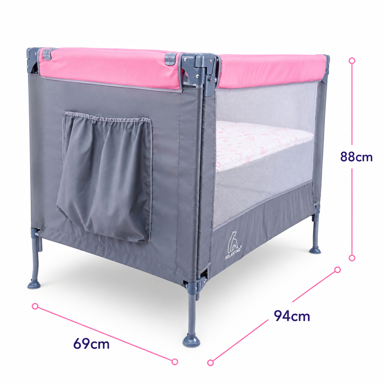 Corral colecho ajustable con toldo protector