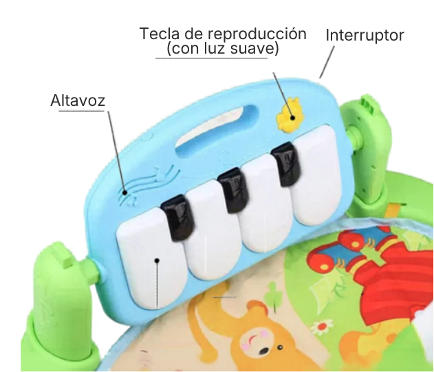 Gimnasio sensorial con piano 2 en 1 + Tapete de agua GRATIS 🎁