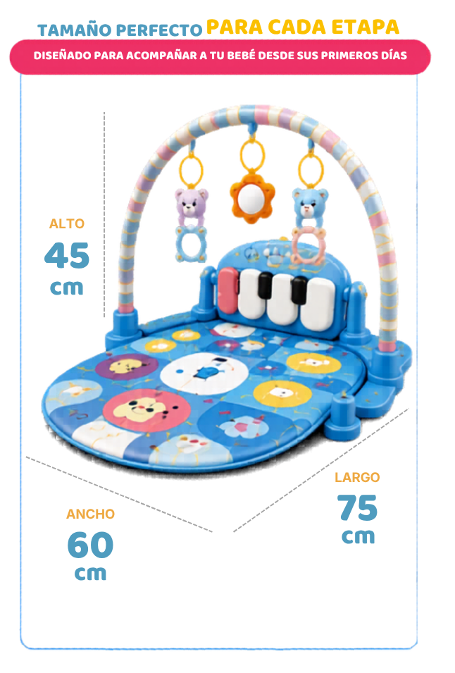 Gimnasio sensorial con piano 2 en 1 + Tapete de agua GRATIS 🎁